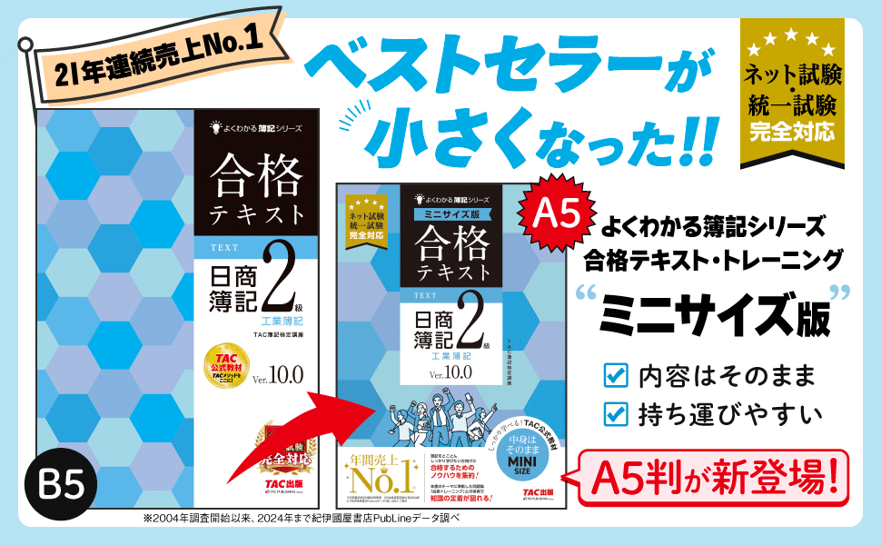 【セット内容更新】TAC 簿記2級 通信講座 テキスト DVD セット 合格テキスト 日商簿記2級 工業簿記 Ver.10.0 ミニサイズ版
