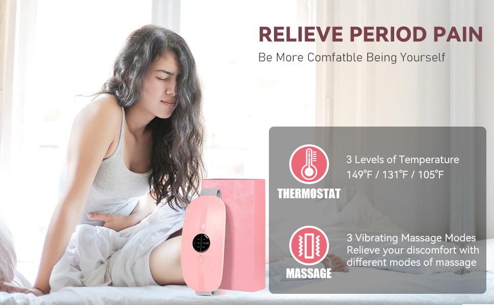 Menstrual Heating Pad for Cramps, Portable Cordless Heating