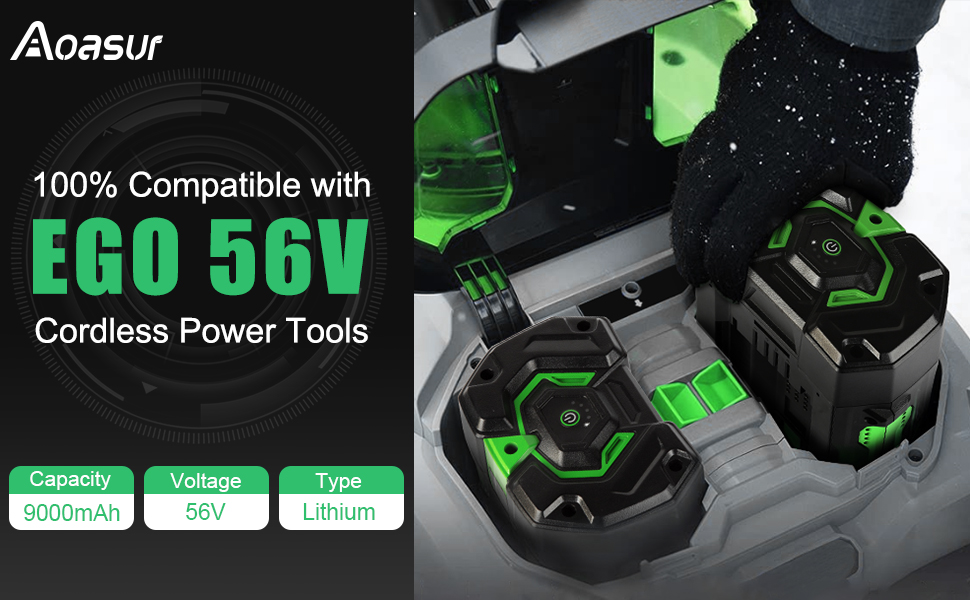 9 .0 Ah Battery Replacement for EGO 56v Battery