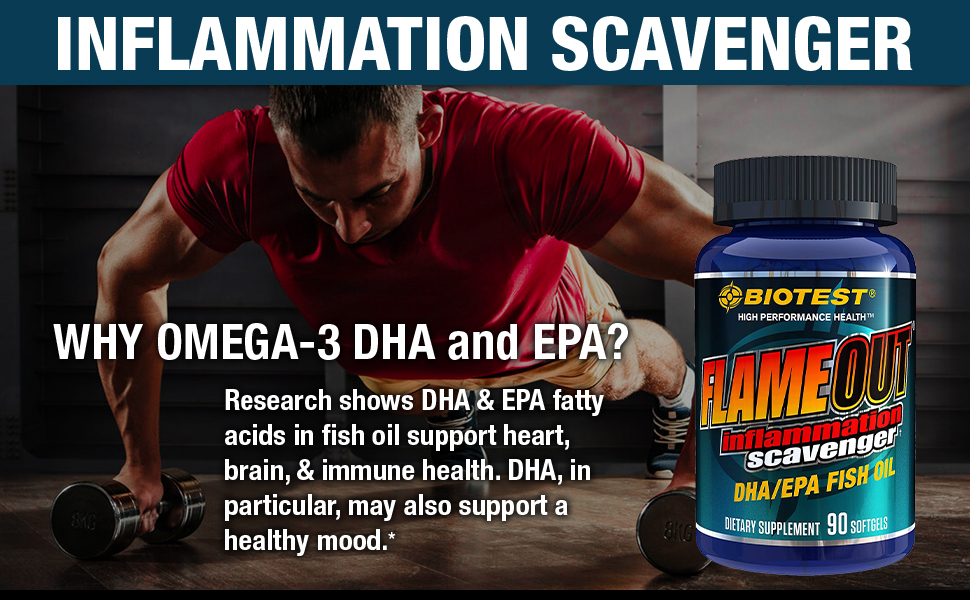 Biotest Flameout Inflammation Scavenger DHA EPA Fish Oil Supplement