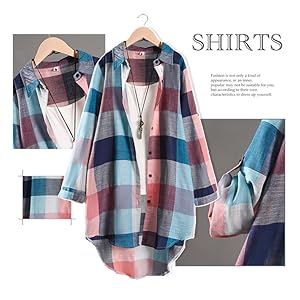 シャツ チェック柄 レディース トップス 大きめ ロング 薄手 春 夏 配色 おしゃれ カジュアル 体型カバー