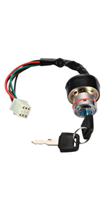 【ちゃっきー】 Nintendo Switch GOOFIT 6 Wire Ignition Key Switch Replacement for 50cc 90cc