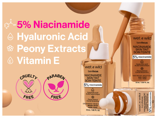 ヴァリヴァス　アルティメットディスタンス WF-3-F（サンドカラー） Amazon.com : wet n wild Bare Focus Skin Tint, 5% Niacinamide