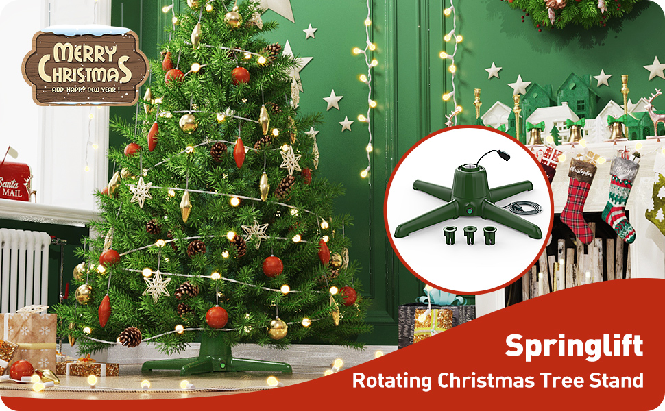 Springlift Rotating Christmas Tree Stand, 360 Degree