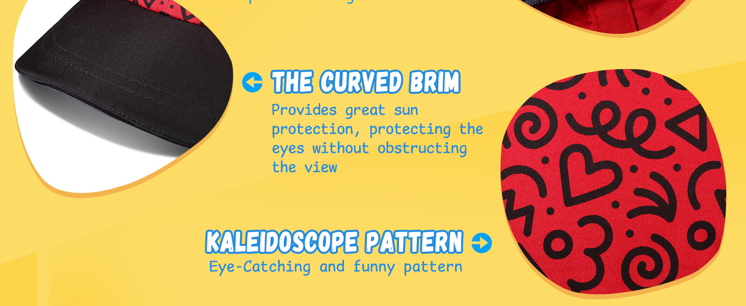 Curved brim provide sun protection under strong uv rays, offer good view at summer outdoor