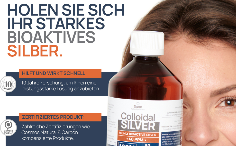kolloidales silber 25ppm 50 ppm 100 ppm 10ppm