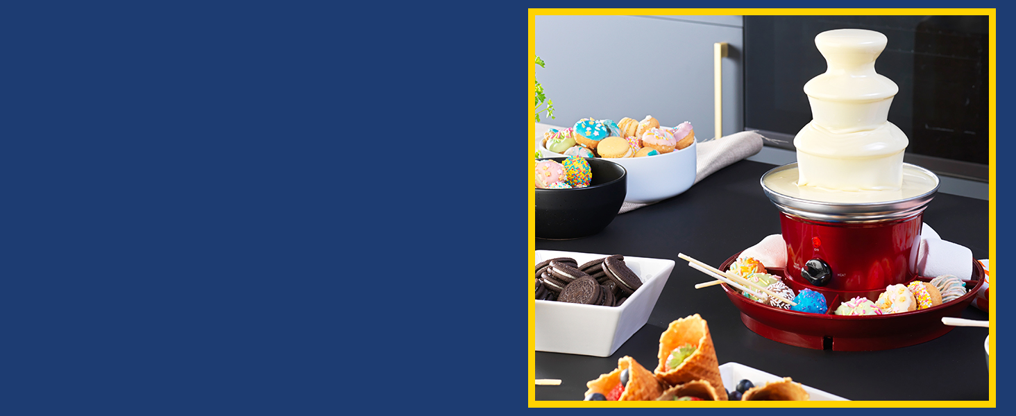 Giles & Posner EK3428G Chocolate Fountain 3 Tier Cascading Fondue Set