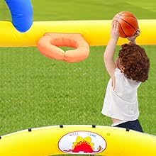 SL2514, Wellfuntime, bounce house with water slide, basketball hoop