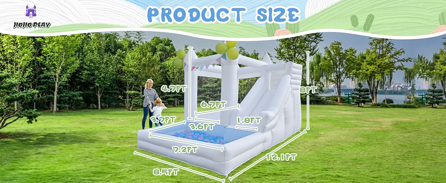 white bounce house