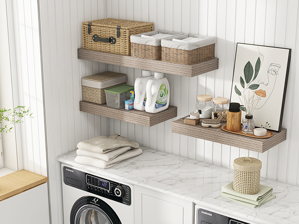 White Shelf / 丸窓 Amazon.com: Deep Floating Shelves, 24''W x 12''D Floating