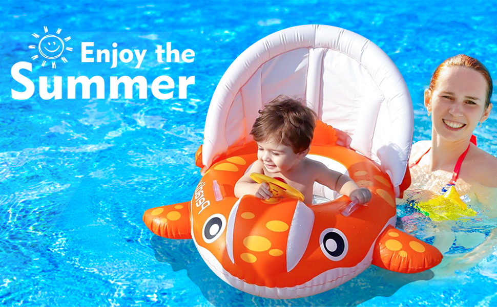 Peradix Baby Swimming Pool Float, Inflatable Baby Swimming