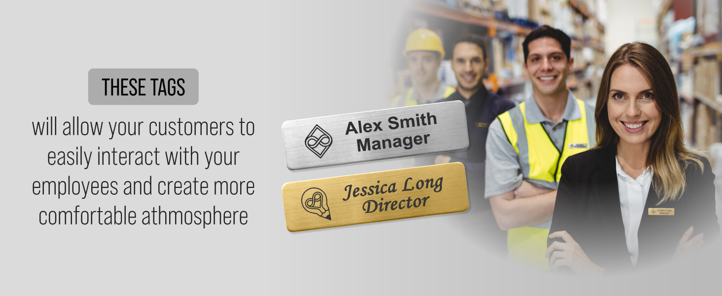 Custom Engraved ID Name Tag Badges Identification
