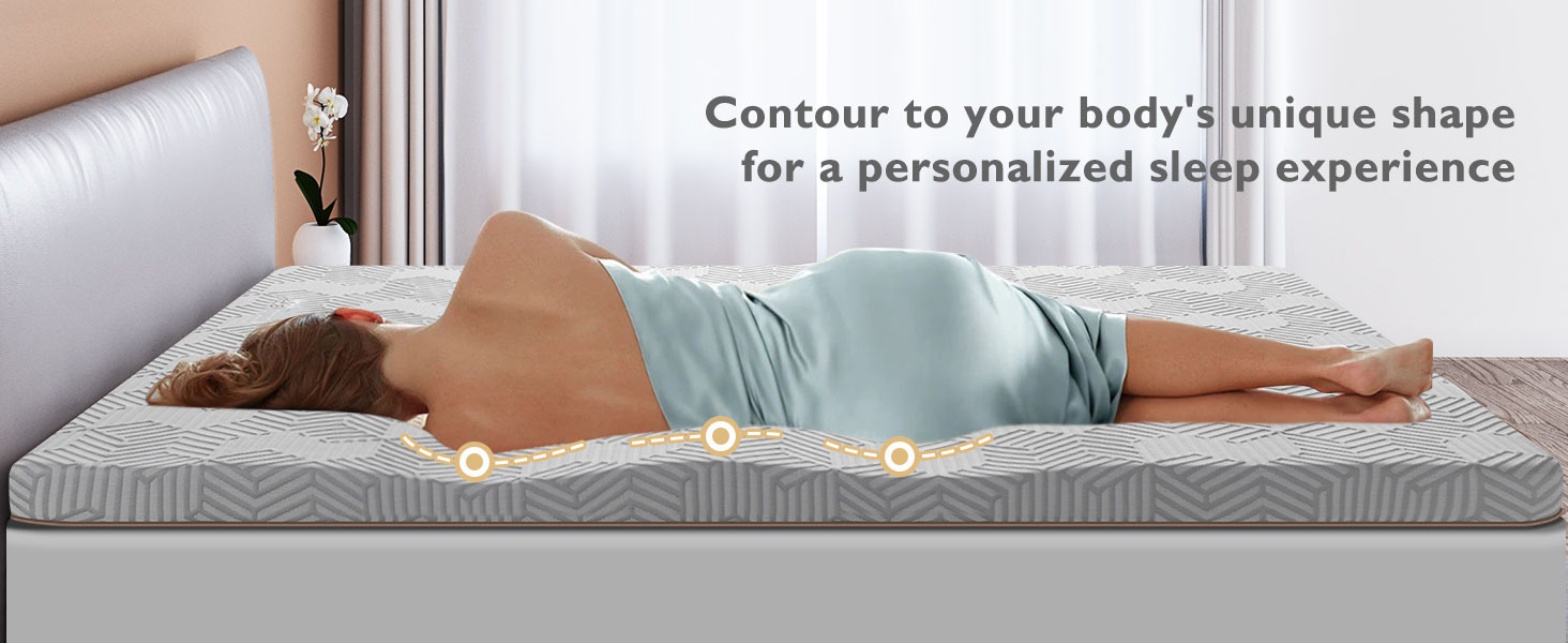 BedStory Mattress Topper, Twin Memory Foam Mattress Topper 2 Inch Gel