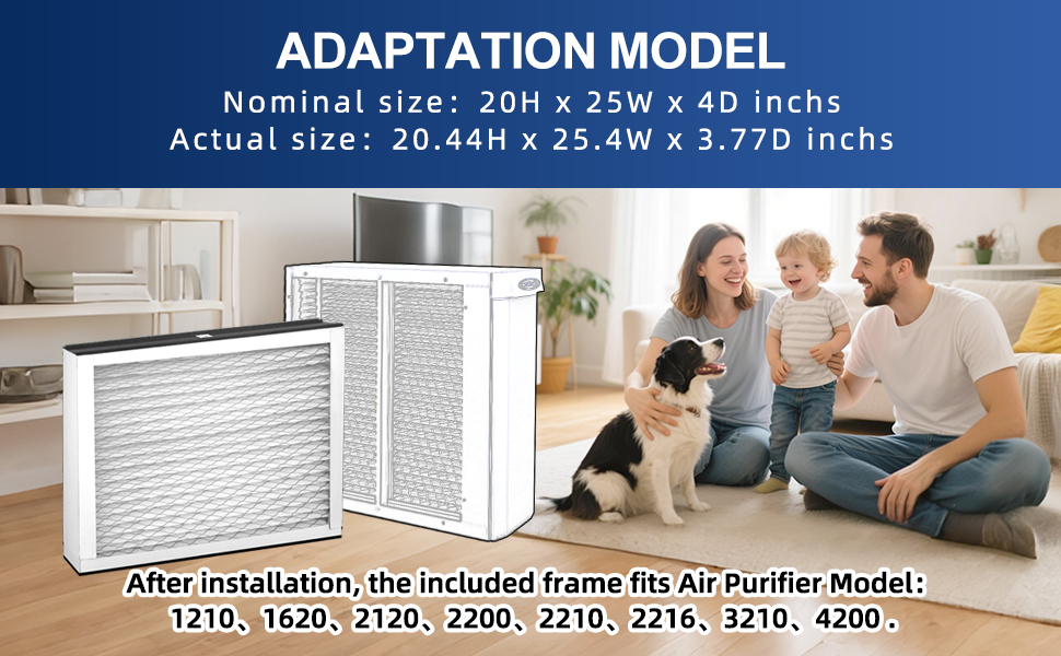 2120 2200 2210 2216 MERV13 Air Filter 20x25x4