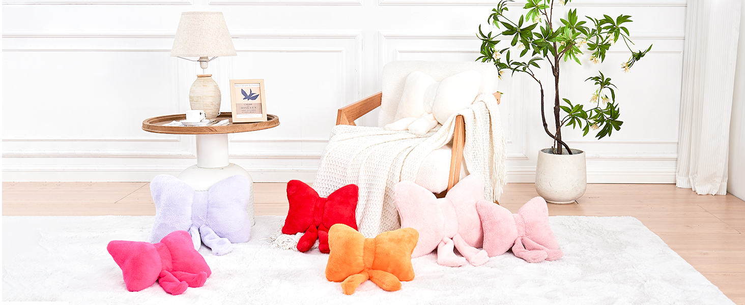 Bow Pillow - Big Bow Throw Pillow - Bow Shaped Pillow