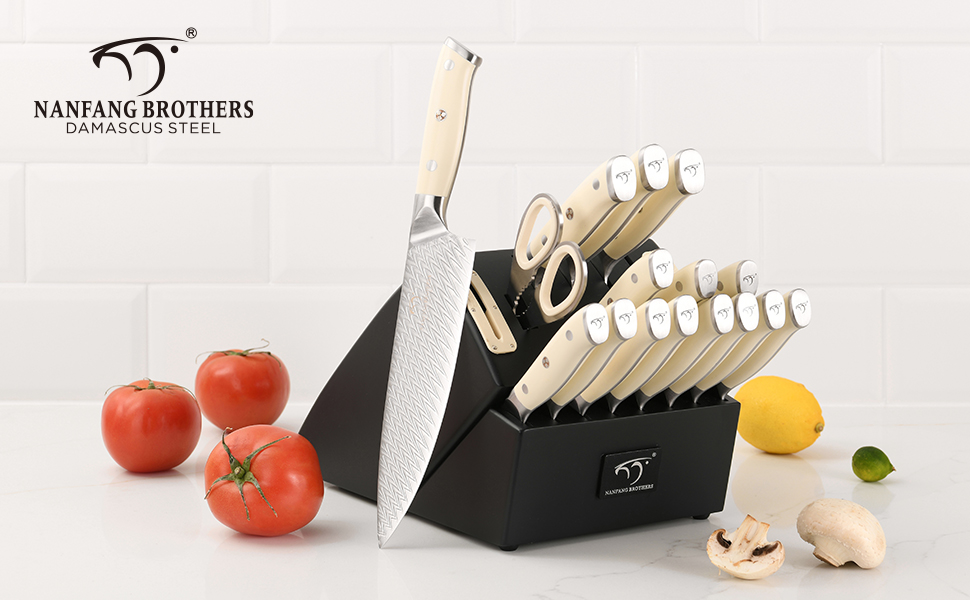 NANFANG BROTHERS Knife Sets 19 Pieces for Kitchen with