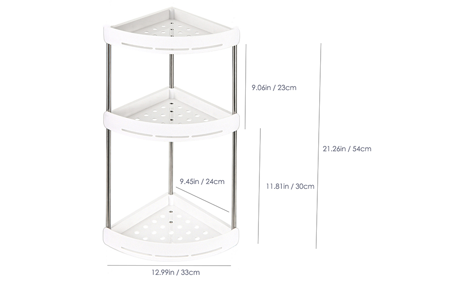 IYAR HOME 3 Tier Shower Caddy Organizer Shelf Corner