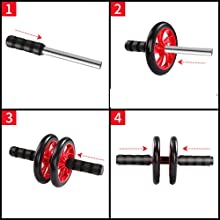 Fitness Pro  Ab heavy Roller Wheel with Knee Mat abb   Abs Workout Equipment  For Abdominal