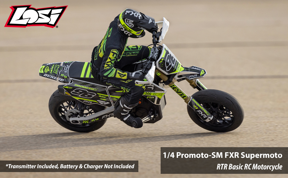 その他 Losi 1/4 bike Losi 1/4 Promoto-MX Motorcycle RTR with Battery and Charger