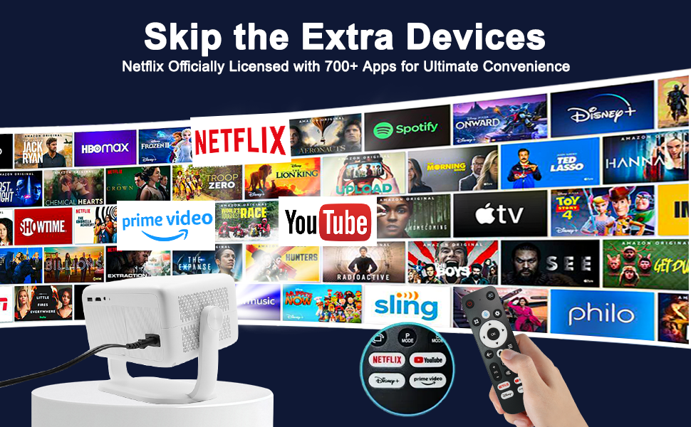 Easy to operate, Netflix officially Licensed with 700+ built-in Apps so no need of extra devices