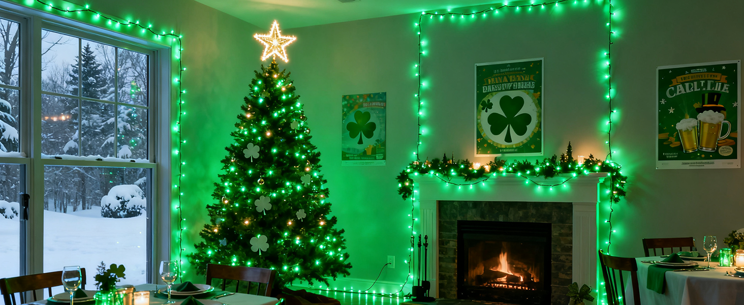 St Patrick's Day lights