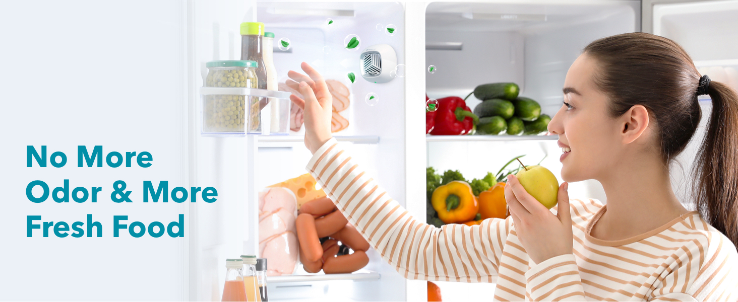 MHAMO Fridge Deodorizer Rechargeable Mini USB