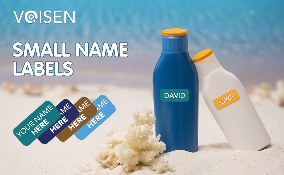 200 Personalized Name Labels (0.9" × 0.4") Custom Name