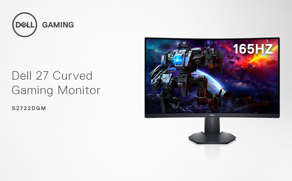 DELL S2722DGM 液晶モニター Dell Curved Gaming Monitor 27 Inch with 165Hz Refresh Rate