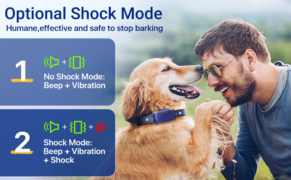 Dog Bark Collar, Automatic Anti Barking Collar with Beep