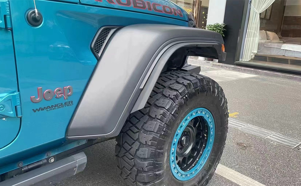 Front & Rear Fender Flares Extensions Set Compatible with