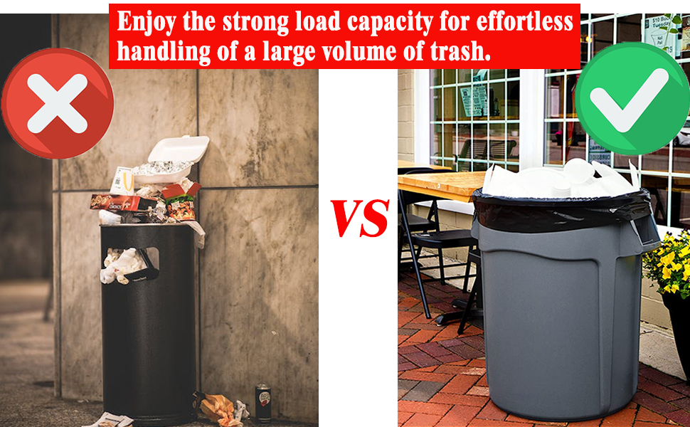 33 Gallon Trash Bags Large Garbage Bag Can Liners