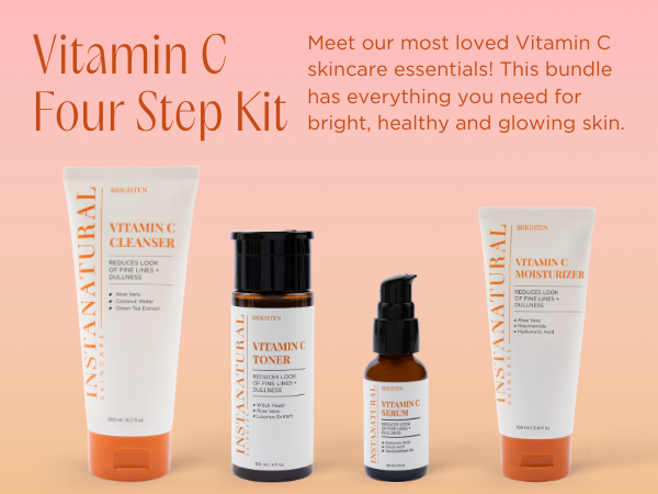 Vitamin C Four Step Kit everything you need for bright healthy glowing skin