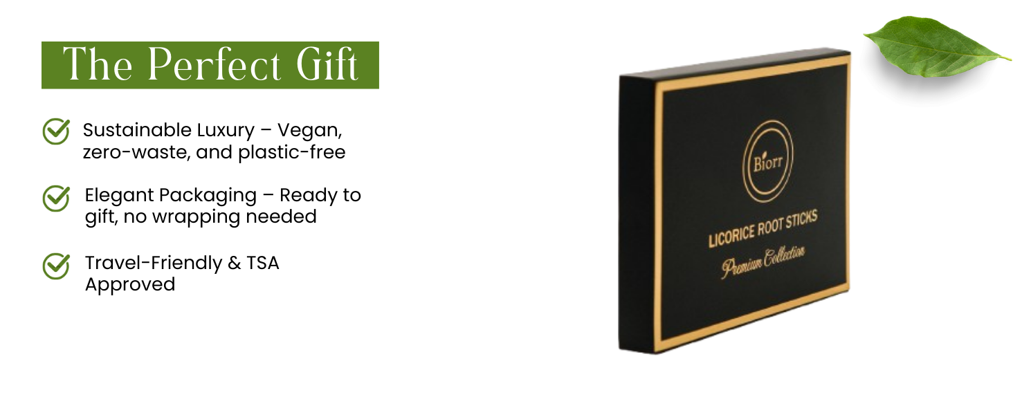 “BIORR Licorice Root Sticks – Premium Georgian Herbal Sticks in Elegant Gift-Ready Box”