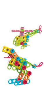 PicassoTiles STEM Learning Toys 250 Piece Building Block Kids Construction Engineering Kit Toy