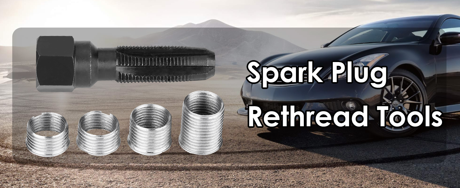 Carbon Steel Spark Plug Rethread Tools, Keenso Thread Insert Spark Plug