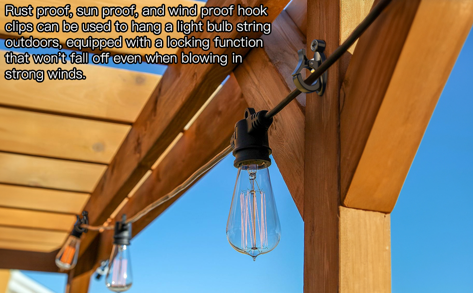 Lewufe Light Hanger Hooks Outdoor String Lights Hooks