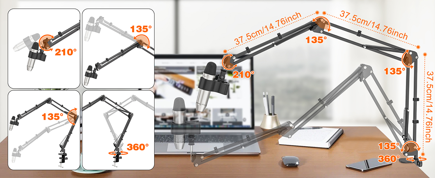 Mic boom arm stand