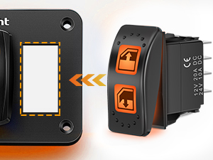 Nilight UTV Left Hand Driver Power Window Switch On Off 8 PIN Toggle Switches