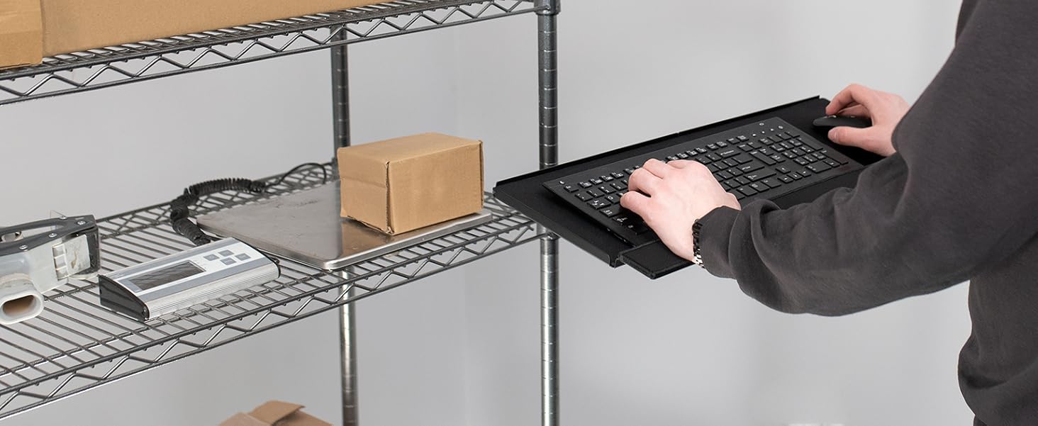 VIVO Universal 26 Inch Keyboard and Mouse Tray Pole Mount