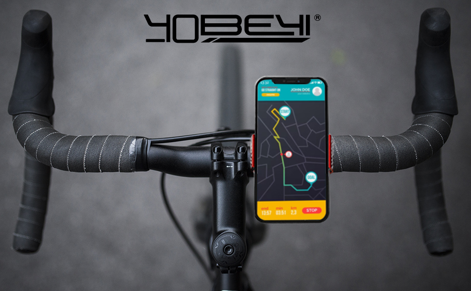 Almost invisible cell phone holder in use