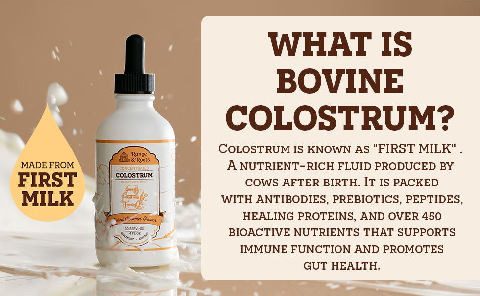 Bovine Colostrum Tincture first milk packed with prebiotics peptides and 450 bioactive nutrients