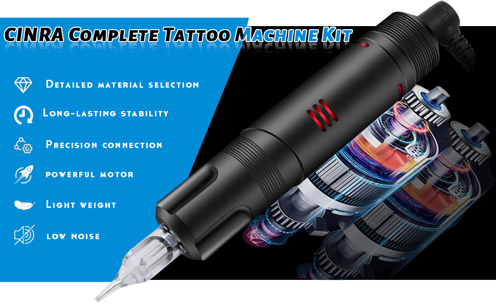 Pen　tattoo machine set　刺青 Amazon.com: Tattoo Kit, Wormhole Tattoo Practice Pen Kit