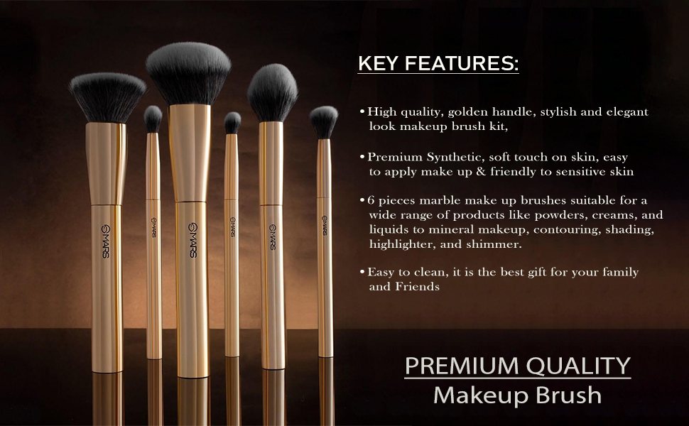 Mars 6in1 Makeup Brushes Set