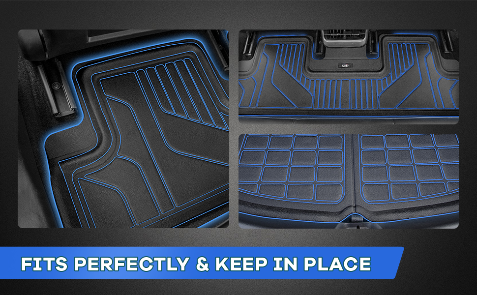 FJinfly Tesla Model 3 Floor Mats for 2023 2022 2021, 4PCS