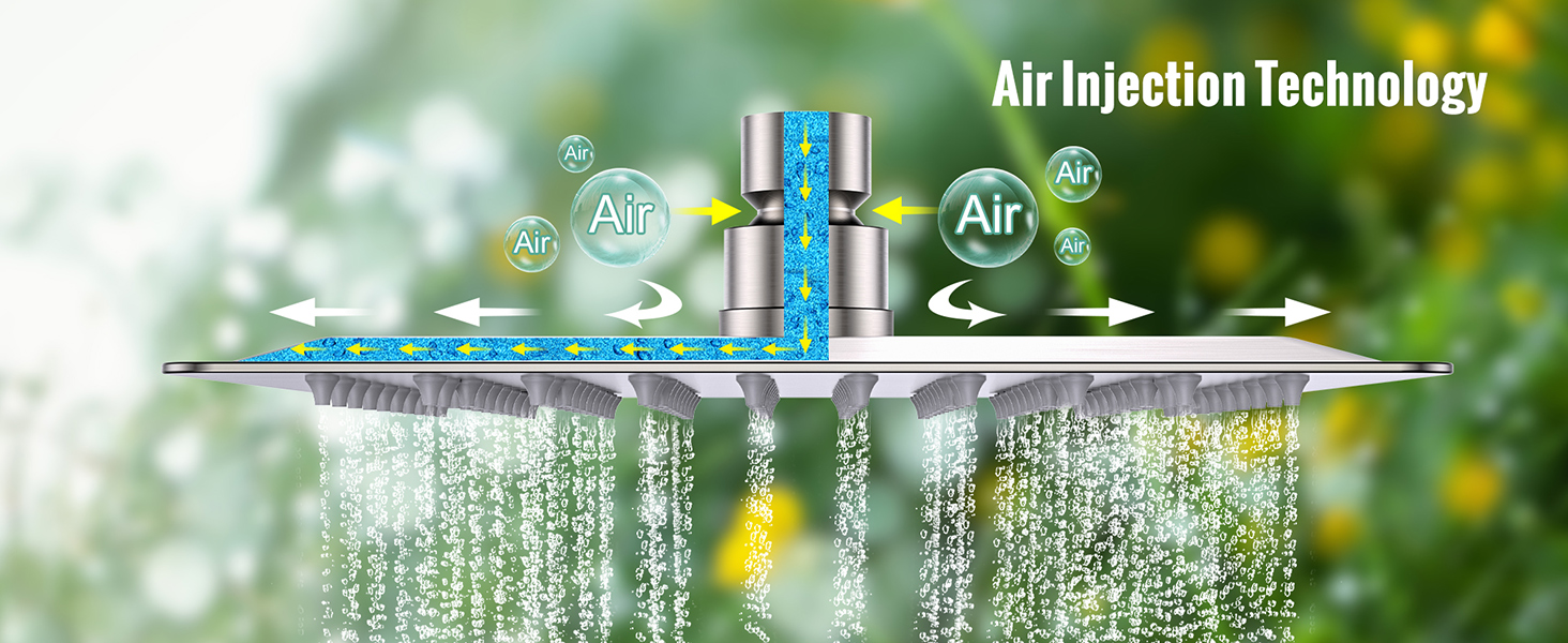 SR SUN RISE 12 Inches Bathroom Luxury Rain Mixer Shower Combo Set Wall