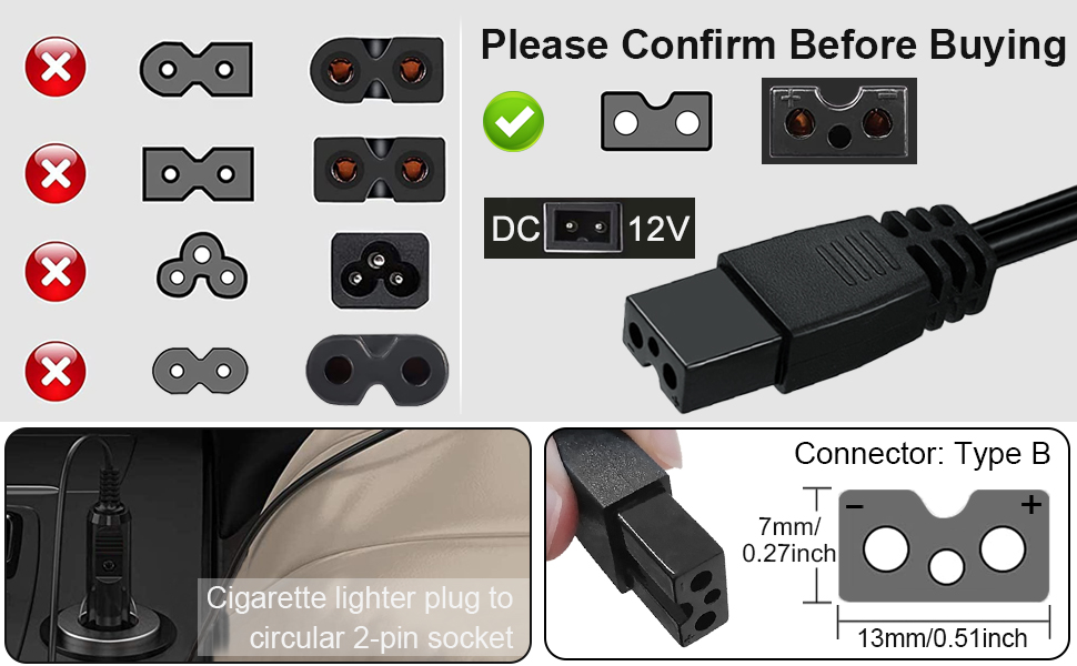 Car Refrigerator Power Cord Cable