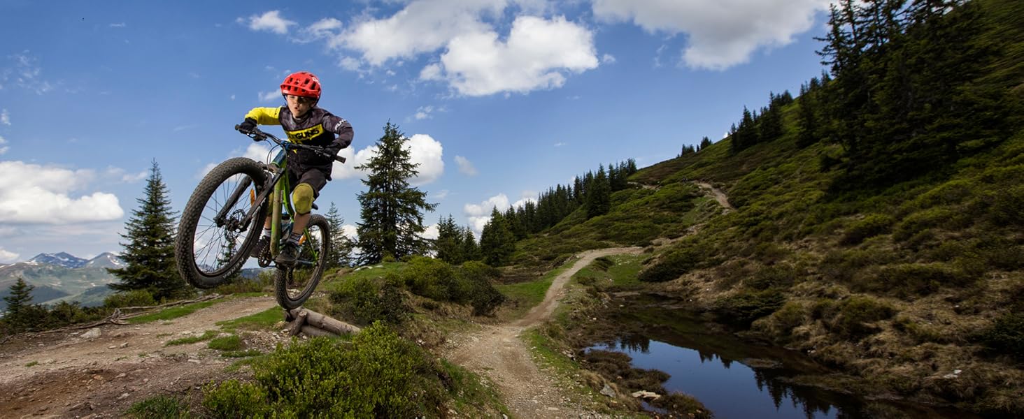 Funn Hilt JR 内径19mmのバイクハンドルバーロッキンググリップ、ユース、女の子、男の子用のショート自転車グリップ