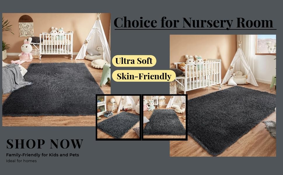 dark grey rug for kids room