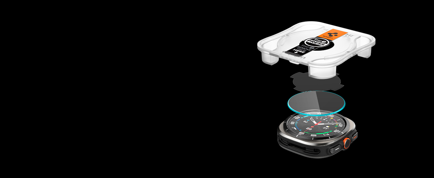 Spigen Tempered Glass Screen Protector [GlasTR EZ FIT] designed for Galaxy Watch Ultra - 2 Pack