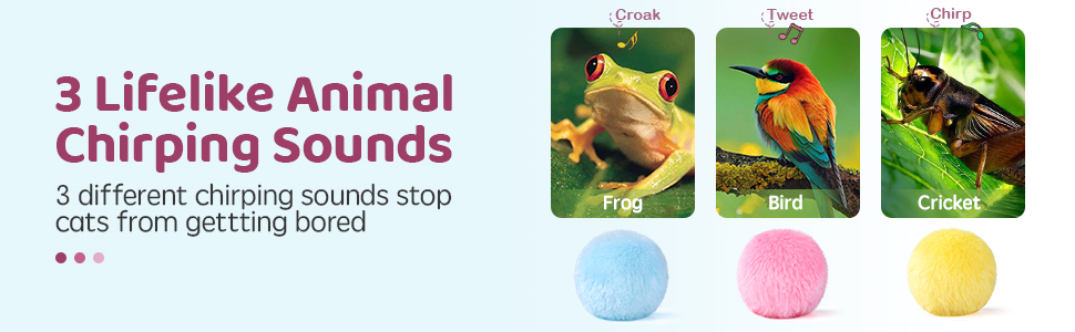 Chirping Balls for Cats